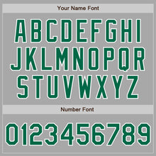 Load image into Gallery viewer, Custom Gray Kelly Green-White Two-Button Unisex Softball Jersey