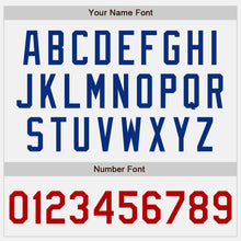 Load image into Gallery viewer, Custom White Red-Royal Two-Button Unisex Softball Jersey