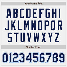 Load image into Gallery viewer, Custom White Navy-Powder Blue Two-Button Unisex Softball Jersey