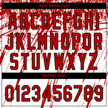 Load image into Gallery viewer, Custom White Red-Black 3D Pattern Two-Button Unisex Softball Jersey