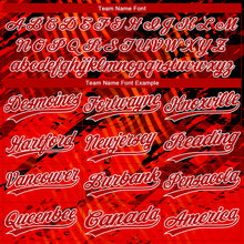 Load image into Gallery viewer, Custom Black Red-White 3D Pattern Two-Button Unisex Softball Jersey