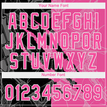 Load image into Gallery viewer, Custom Graffiti Pattern Pink-Black 3D Two-Button Unisex Softball Jersey
