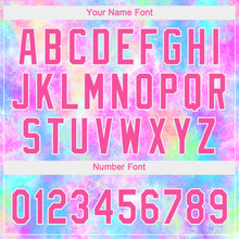 Load image into Gallery viewer, Custom Tie Dye Pink-White 3D Watercolor Gradient Two-Button Unisex Softball Jersey