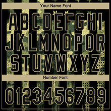 Load image into Gallery viewer, Custom Camo Black-Old Gold 3D American Flag Salute To Service Two-Button Unisex Softball Jersey