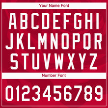 Load image into Gallery viewer, Custom Red White 3D Pattern Two-Button Unisex Softball Jersey