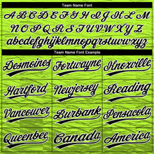 Load image into Gallery viewer, Custom Neon Green Black-White 3D Pattern Two-Button Unisex Softball Jersey