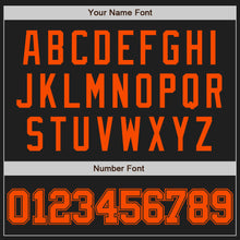 Load image into Gallery viewer, Custom Black Orange Two-Button Unisex Softball Jersey