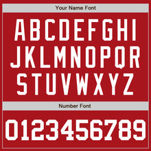 Load image into Gallery viewer, Custom Red White Two-Button Unisex Softball Jersey