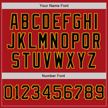 Load image into Gallery viewer, Custom Red Black-Yellow Two-Button Unisex Softball Jersey