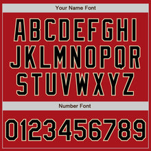 Load image into Gallery viewer, Custom Red Black-City Cream Two-Button Unisex Softball Jersey