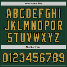 Load image into Gallery viewer, Custom Green Old Gold-Black Two-Button Unisex Softball Jersey