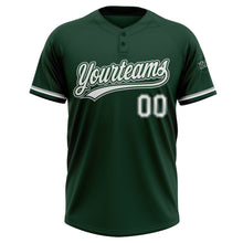 Load image into Gallery viewer, Custom Green White-Gray Two-Button Unisex Softball Jersey