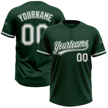 Load image into Gallery viewer, Custom Green White-Gray Two-Button Unisex Softball Jersey
