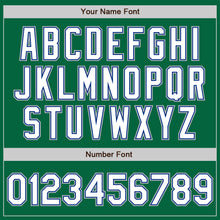 Load image into Gallery viewer, Custom Kelly Green White Royal-Gray Two-Button Unisex Softball Jersey