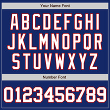 Load image into Gallery viewer, Custom Royal White-Red Two-Button Unisex Softball Jersey