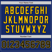 Load image into Gallery viewer, Custom Royal Black-Yellow Two-Button Unisex Softball Jersey