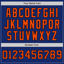 Load image into Gallery viewer, Custom Royal Orange-Black Two-Button Unisex Softball Jersey