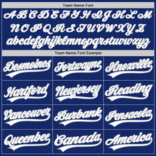 Load image into Gallery viewer, Custom Royal White-Gray Two-Button Unisex Softball Jersey