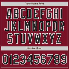 Load image into Gallery viewer, Custom Crimson Black-White Two-Button Unisex Softball Jersey