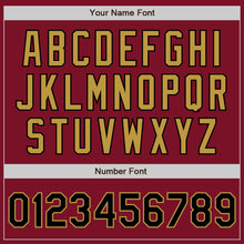 Load image into Gallery viewer, Custom Crimson Black-Old Gold Two-Button Unisex Softball Jersey