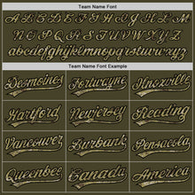 Load image into Gallery viewer, Custom Olive Camo-Black Salute To Service Two-Button Unisex Softball Jersey