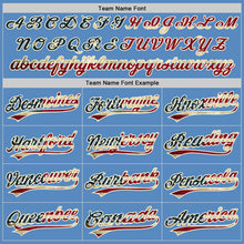 Load image into Gallery viewer, Custom Powder Blue Vintage USA Flag-Cream Two-Button Unisex Softball Jersey