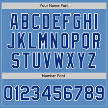 Load image into Gallery viewer, Custom Powder Blue Royal-White Two-Button Unisex Softball Jersey