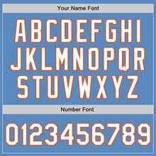 Load image into Gallery viewer, Custom Powder Blue White-Orange Two-Button Unisex Softball Jersey