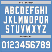 Load image into Gallery viewer, Custom Powder Blue White-Gray Two-Button Unisex Softball Jersey