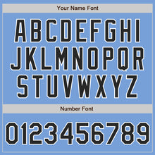 Load image into Gallery viewer, Custom Light Blue Black-White Two-Button Unisex Softball Jersey