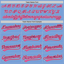 Load image into Gallery viewer, Custom Light Blue Pink-Black Two-Button Unisex Softball Jersey