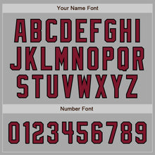 Load image into Gallery viewer, Custom Gray Crimson-Black Two-Button Unisex Softball Jersey