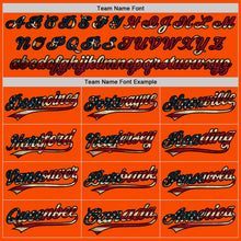 Load image into Gallery viewer, Custom Orange Vintage USA Flag-Black Two-Button Unisex Softball Jersey