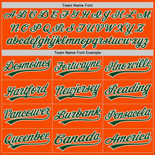 Load image into Gallery viewer, Custom Orange Green-White Two-Button Unisex Softball Jersey
