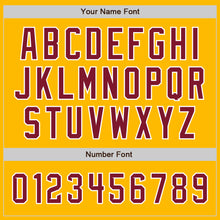 Load image into Gallery viewer, Custom Gold Crimson-White Two-Button Unisex Softball Jersey