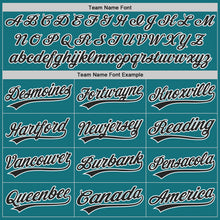 Load image into Gallery viewer, Custom Teal Black-White Two-Button Unisex Softball Jersey
