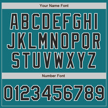 Load image into Gallery viewer, Custom Teal Black-White Two-Button Unisex Softball Jersey