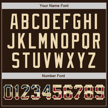 Load image into Gallery viewer, Custom Brown Vintage USA Flag-City Cream Two-Button Unisex Softball Jersey