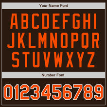 Load image into Gallery viewer, Custom Brown Orange-White Two-Button Unisex Softball Jersey