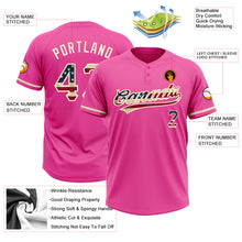 Load image into Gallery viewer, Custom Pink Vintage USA Flag-Cream Two-Button Unisex Softball Jersey