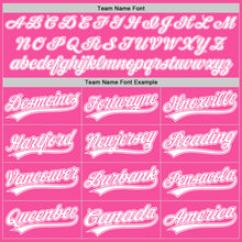 Load image into Gallery viewer, Custom Pink White Two-Button Unisex Softball Jersey