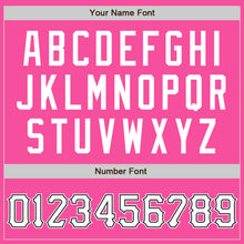 Load image into Gallery viewer, Custom Pink White-Black Two-Button Unisex Softball Jersey