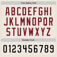 Load image into Gallery viewer, Custom Cream Black-Crimson Two-Button Unisex Softball Jersey