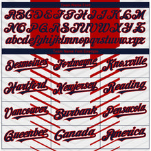 Load image into Gallery viewer, Custom White Navy-Red 3D American Flag Fashion Two-Button Unisex Softball Jersey
