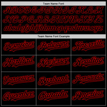 Load image into Gallery viewer, Custom Black Steel Gray Splash Ink Red Authentic Baseball Jersey