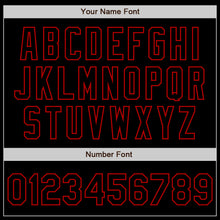 Load image into Gallery viewer, Custom Black Steel Gray Splash Ink Red Authentic Baseball Jersey