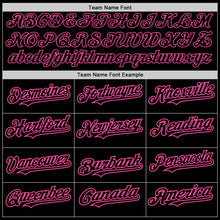 Load image into Gallery viewer, Custom Black Steel Gray Splash Ink Pink Authentic Baseball Jersey
