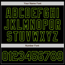 Load image into Gallery viewer, Custom Black Steel Gray Splash Ink Neon Green Authentic Baseball Jersey