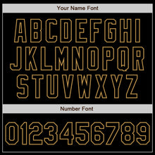 Load image into Gallery viewer, Custom Black Crimson Splash Ink Old Gold Authentic Baseball Jersey