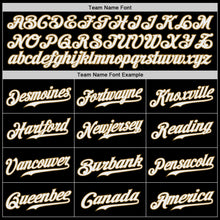 Load image into Gallery viewer, Custom Black Old Gold-Gray Authentic Split Fashion Baseball Jersey